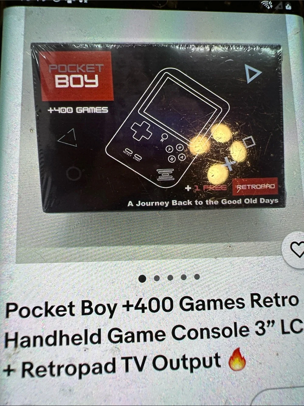 Retro Handheld Game Console - Black